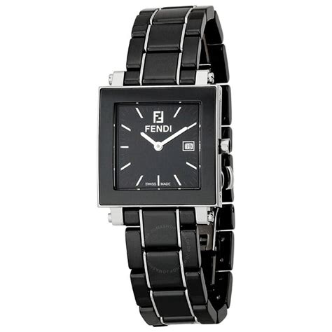 fendi black ceramic watch|fendi unisex watches.